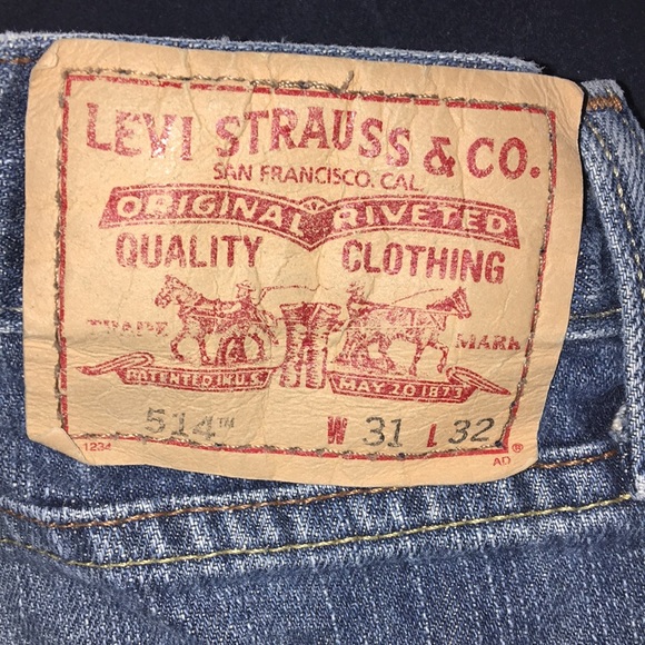 Levi Slim Straight Blue Denim - Picture 3 of 3